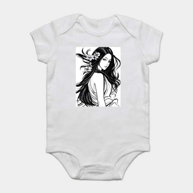 Most Ratchet Asian Girl Baby Bodysuit by animegirlnft